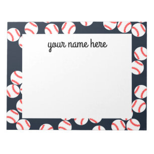 Bloc de notas de béisbol personalizado