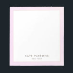 Bloc de notas de borde de cuero rosa pastel elegan<br><div class="desc">Para obtener material de marketing adicional,  diseño personalizado o solicitud de logotipo,  póngase en contacto conmigo en maurareed.designs@gmail.com y responderé en el plazo de 24 horas. Para envíos,  las consultas de stock de tarjetas y precios contacte directamente con Zazzle.</div>