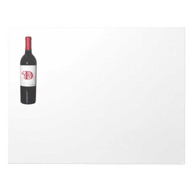 Bloc de notas de botella de vino personalizado (Frente)