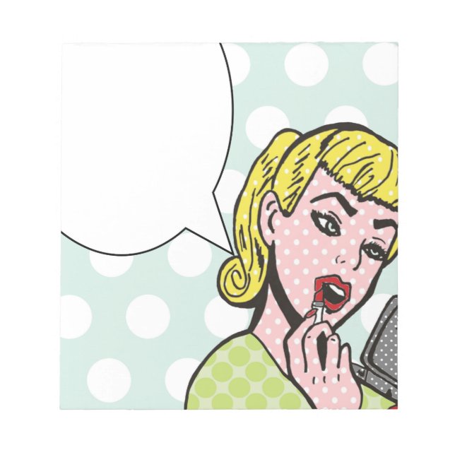 Bloc de notas de burbujas de discursos de arte pop (Frente)