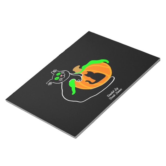 Bloc de notas de calabaza para gato negro (27,9 cm (Lado Derecho)