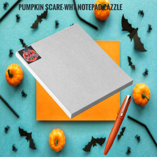 Bloc de notas de calabaza Scare-Wht