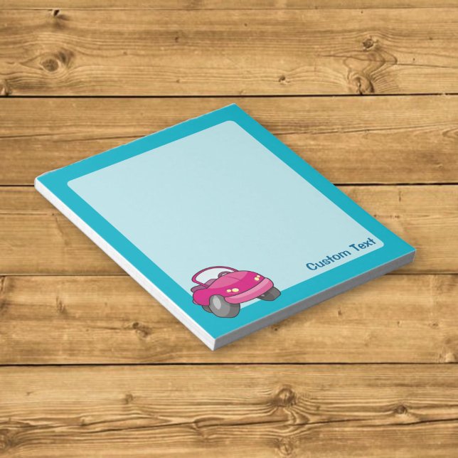 Bloc de notas de coche de dibujos animados rosa (Subido por el creador)