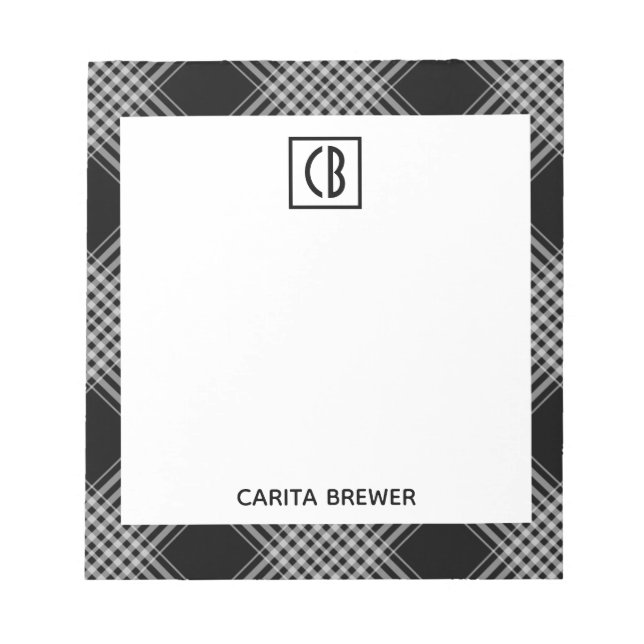 Bloc de notas de color negro (Frente)