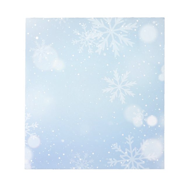Bloc de notas de copos de nieve de Navidad (Frente)