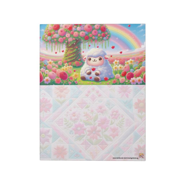 Bloc de notas de Cordero Kawaii (Lado Izquierdo)
