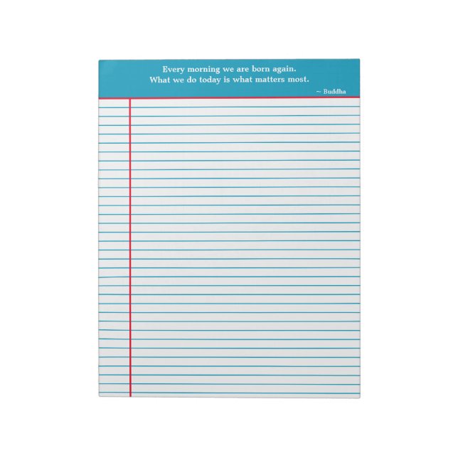 Bloc de notas de cotización personalizado, Aqua y  (Lado Izquierdo)