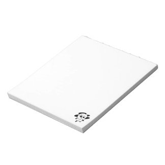 Bloc de notas de cráneo de 5,5" x 6" (negro)