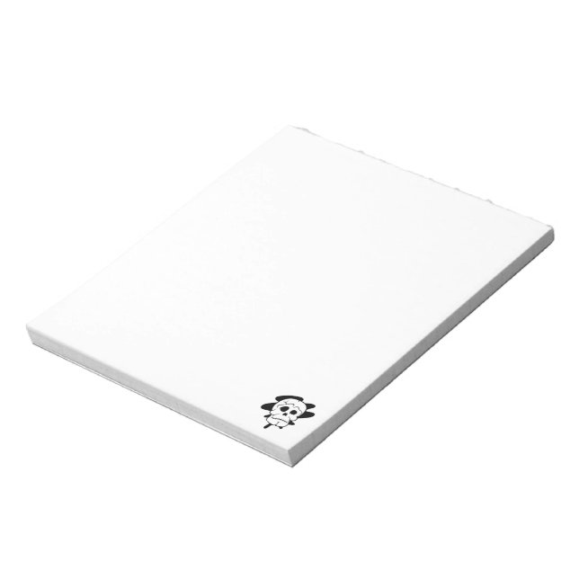 Bloc de notas de cráneo de 5,5" x 6" (negro) (Lado Izquierdo)