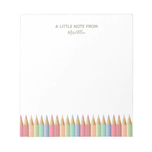 Bloc de notas de Crayon Teacher