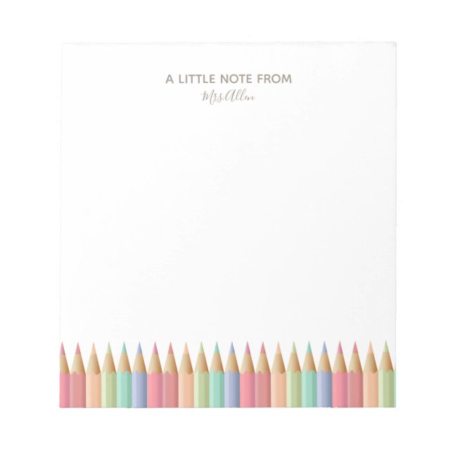 Bloc de notas de Crayon Teacher (Frente)