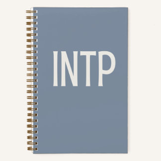 Bloc de notas de diario azul personalizado INTP