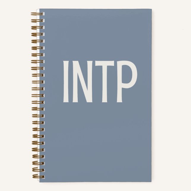 Bloc de notas de diario azul personalizado INTP (Anverso)