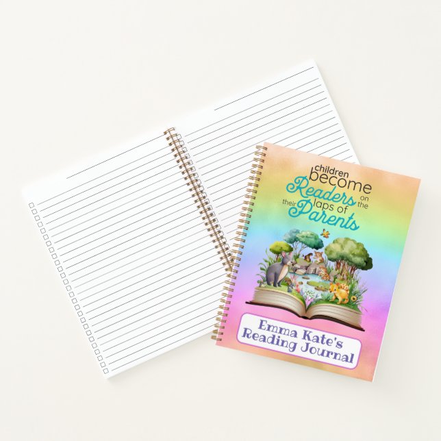 Bloc de notas de diario de lectura para niños (Interior)