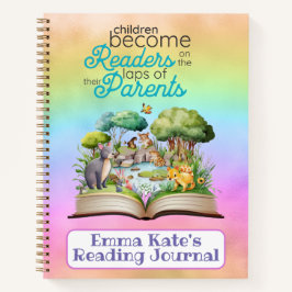 Bloc de notas de diario de lectura para niños