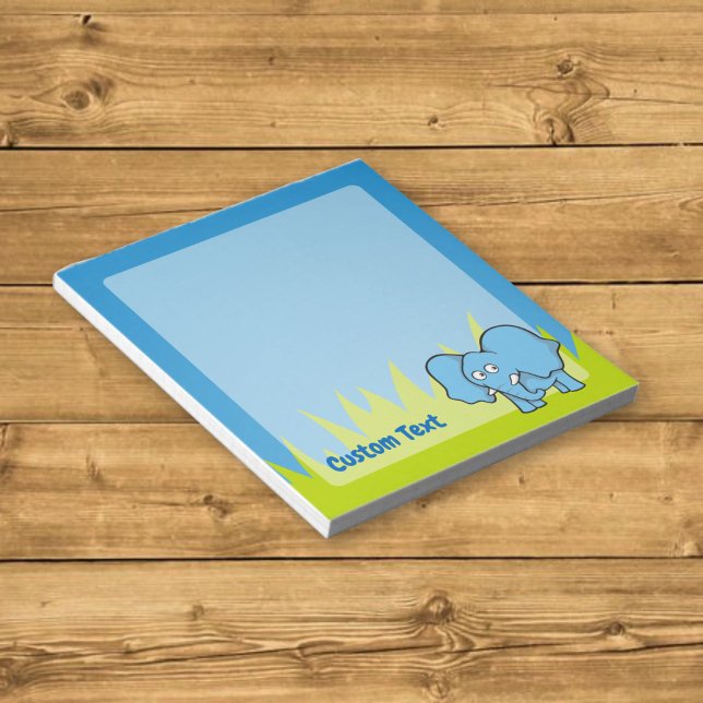 Bloc de notas de dibujos animados de elefante azul (Subido por el creador)