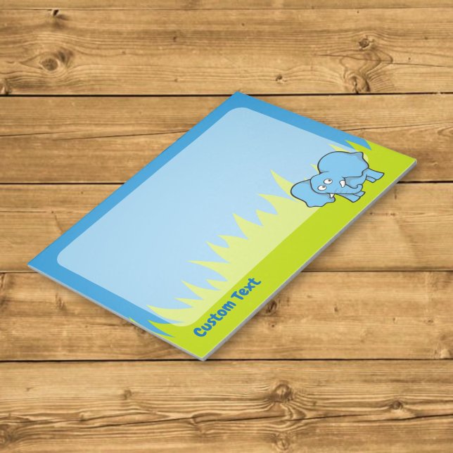 Bloc de notas de dibujos animados de elefante azul (Subido por el creador)
