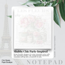 Bloc de notas de diseño vintage inspirado en París