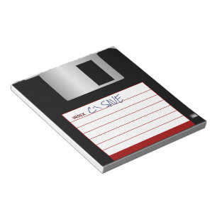 Bloc de notas de disquete retro con DOS COMMAND SA