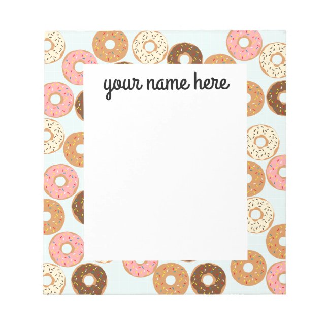 Bloc de notas de donuts personalizado (Frente)