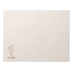 Bloc de notas de escritorio Minimal Breathe Bunny
