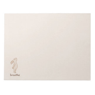 Bloc de notas de escritorio Minimal Breathe Bunny