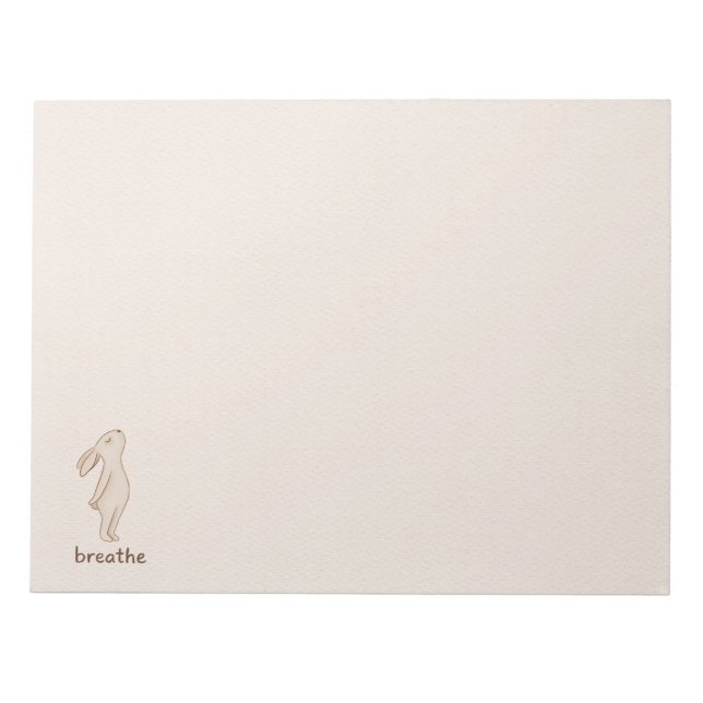 Bloc de notas de escritorio Minimal Breathe Bunny (Frente)