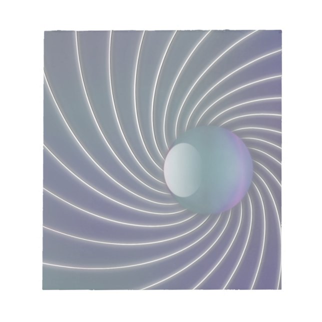 Bloc de notas de espirales marinas profundas (Frente)