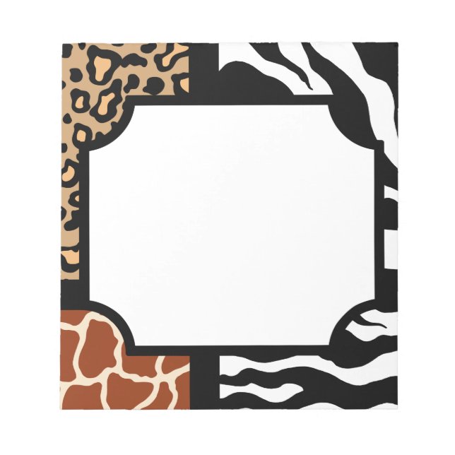 Bloc de notas de estampado animal (Frente)