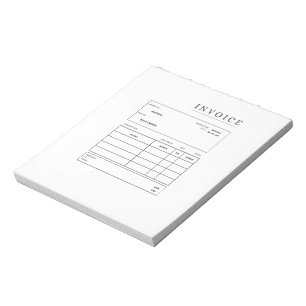 Bloc de notas de factura totalmente personalizable