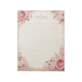 Bloc de notas de fe floral