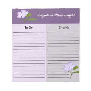 Bloc de notas de flor de lavanda