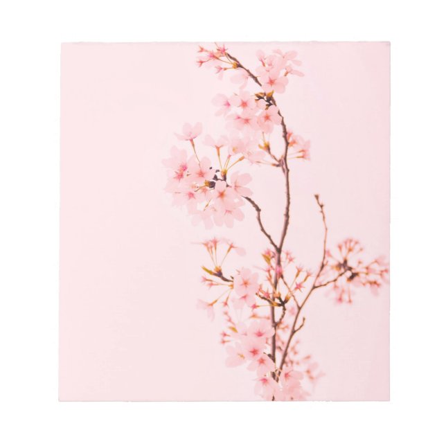Bloc de notas de flor de mármol rosa (Frente)