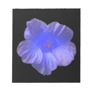 Bloc de notas de flor de Nasturcio Azul