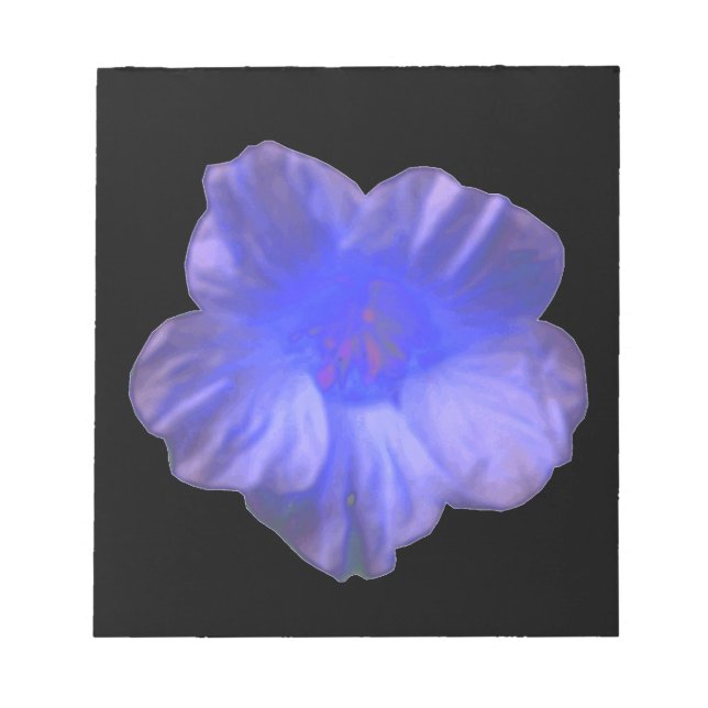 Bloc de notas de flor de Nasturcio Azul (Frente)