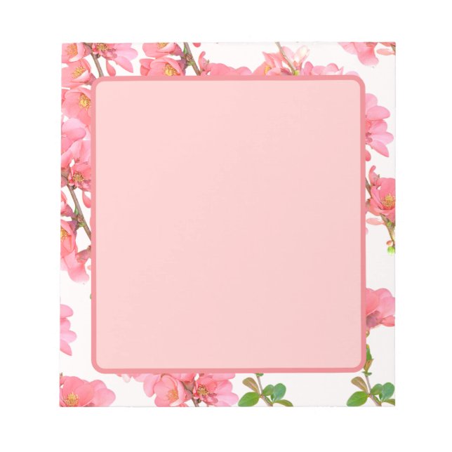 Bloc de notas de flor de Sakura rosa (Frente)