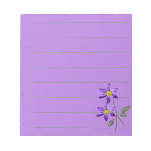 Bloc de notas de Flor Púrpura: