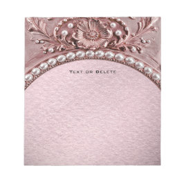 Bloc de notas de flor rosa
