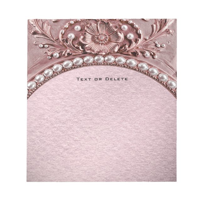 Bloc de notas de flor rosa (Frente)
