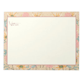 Bloc de notas de flores
