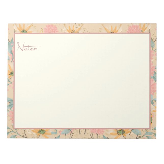 Bloc de notas de flores (Frente)
