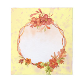 Bloc de notas de flores