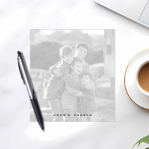 Bloc de notas de fotos de personalizado, blanco y