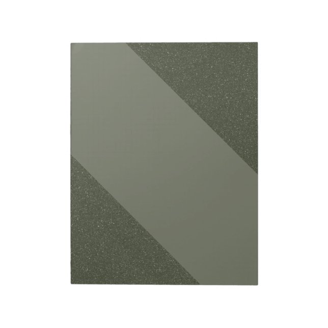Bloc de notas de franja diagonal verde mosca - Per (Lado Izquierdo)