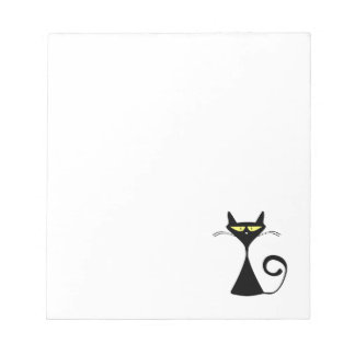 Bloc de notas de gato negro
