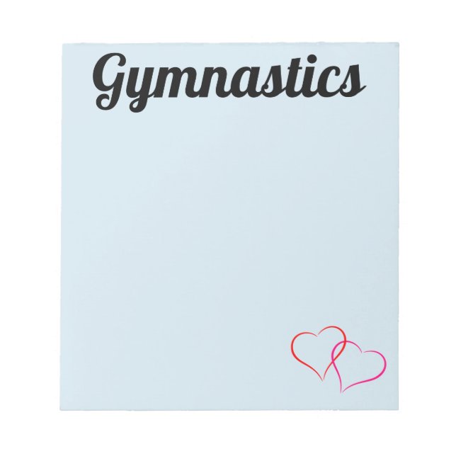 Bloc de notas de gimnasia azul (Frente)