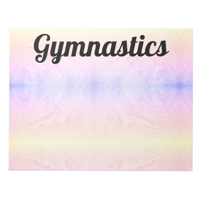 Bloc de notas de GIMNASTICA colorida (Frente)