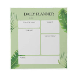 Bloc de notas de Green Leaf Daily Planner