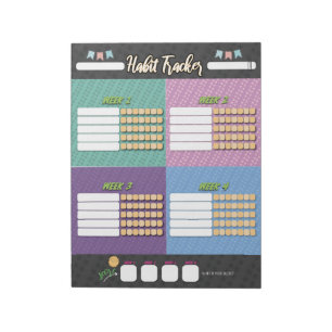 Bloc de notas de HABIT TRACKER para niños
