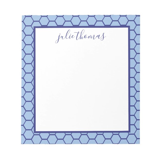 Bloc de notas de Honeycomb Blue and Navy (Frente)